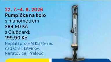 Pumpička na kolo s manometrem