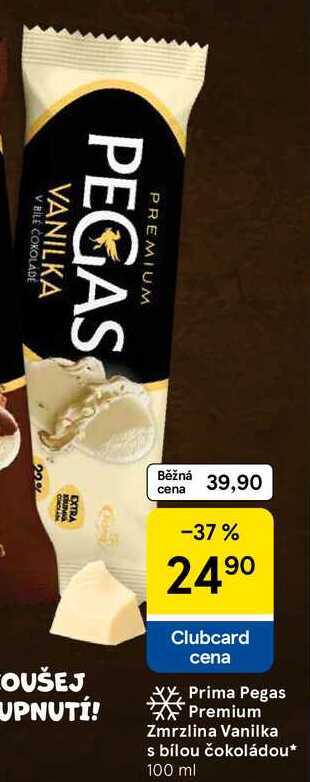Prima Pegas Premium Zmrzlina Vanilka s bílou čokoládou, 100 ml