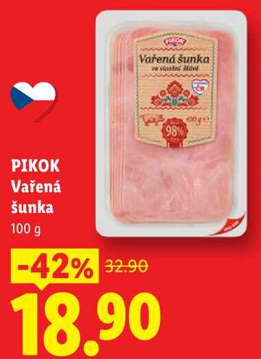 PIKOK Vařená šunka, 100 g
