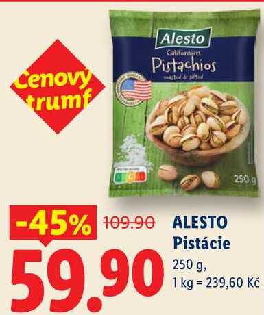 ALESTO Pistácie, 250 g