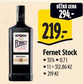 Fernet Stock, 0,7 l v akci