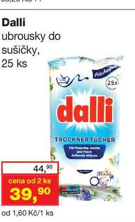 Dalli ubrousky do sušičky, 25 ks