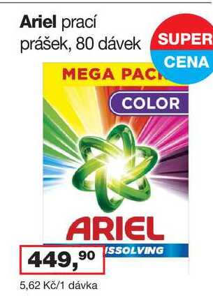 Ariel prací prášek, 80 dávek