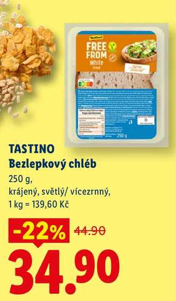 TASTINO Bezlepkový chléb, 250 g