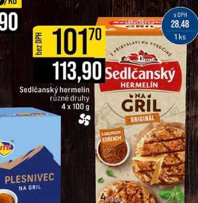 Sedlčanský hermelin různé druhy 4 x 100 g