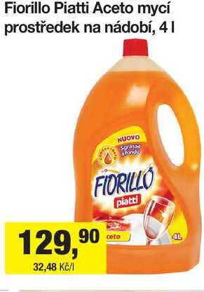 Fiorillo Piatti Aceto mycí prostředek na nádobí, 4l