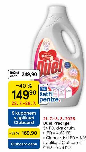 Duel Prací gel, 54 PD