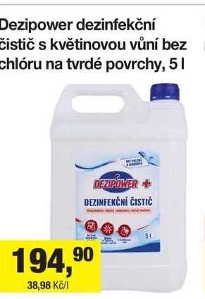 Dezipower dezinfekční čistič s květinovou vůní bez chlóru na tvrdé povrchy, 51
