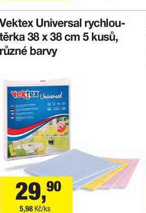 Vektex Universal rychloutěrka 38 x 38 cm 5 kusů,