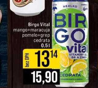 Birgo Vital mango+maracuja pomelo+grep cedrata 0.5l