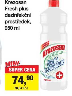 Krezosan Fresh plus dezinfekční prostředek, 950 ml