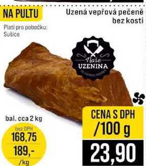 Uzená vepřová pečeně bez kosti 100g