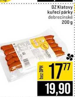 DZ Klatovy kuřecí párky debrecinské 200 g
