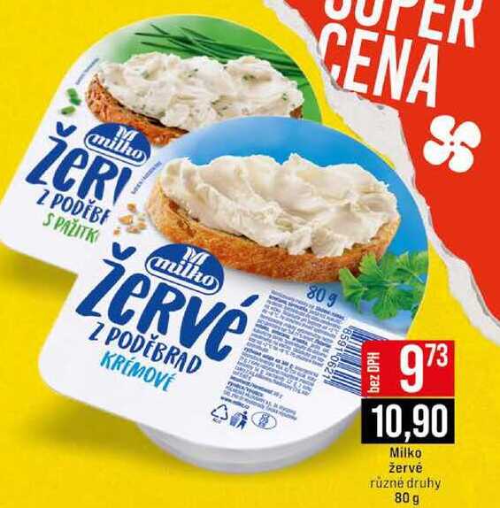 Milko žervé různé druhy 80 g