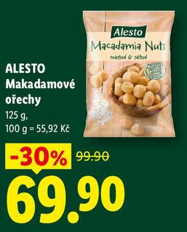 ALESTO Makadamové ořechy, 125 g
