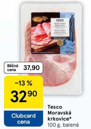 Tesco Moravská krkovice, 100 g, balená