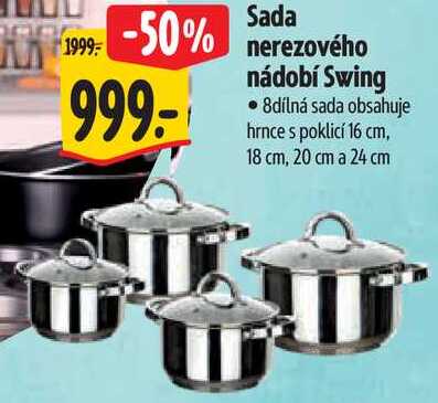 Sada nerezového nádobí Swing