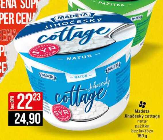 Madeta Jihočeský cottage natur pažitka bez laktózy 150 g