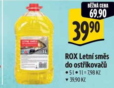 ROX Letní směs do ostřikovačů, 5 l