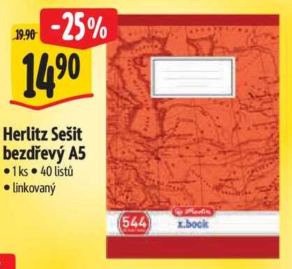 Herlitz Sešit bezdřevý A5