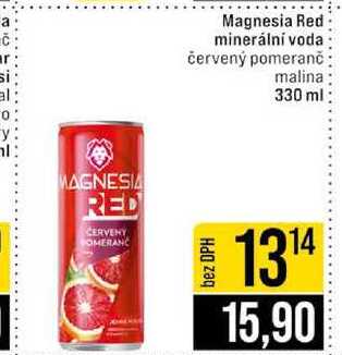 Magnesia Red minerální voda červený pomeranč malina 330 ml