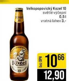 Velkopopovický Kozel 10 světlé výčepní 0,5l