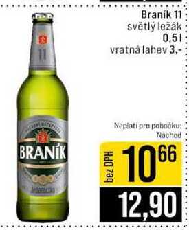 Braník 11 světlý ležák 0,5l