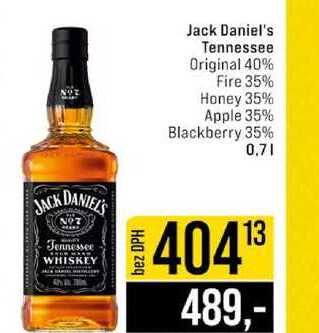 Jack Daniel's Tennessee Original 40% Fire 35% Honey 35% Apple 35% Blackberry 35% 0,7l