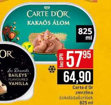 Carte d'Or zmrzlina čokoláda oříšek 825 ml