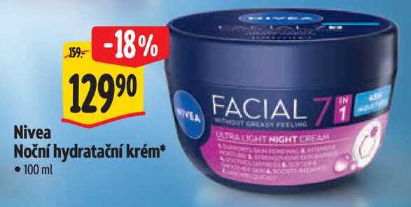 Nivea Noční hydratační krém, 100 ml