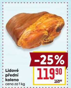 Lidové přední koleno cena za 1 kg