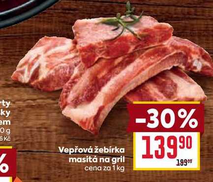 Vepřová žebírka masitá na gril