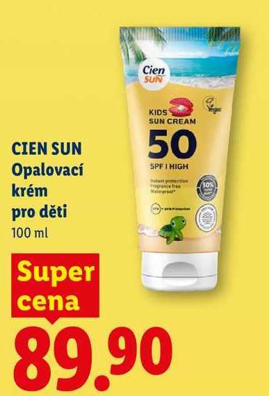 CIEN SUN Opalovací krém pro děti, 100 ml