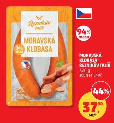 MORAVSKÁ KLOBÁSA ŘEZNÍKŮV TALÍŘ, 320 g