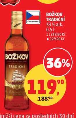 BOŽKOV TRADIČNÍ 33% alk., 0,5 l