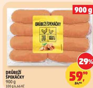 DRŮBEŽÍ ŠPEKÁČKY, 900 g