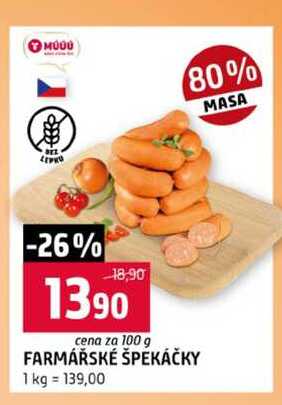 FARMÁŘSKÉ ŠPEKÁČKY 100g