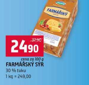 FARMÁŘSKÝ SÝR 30% tuku 100g