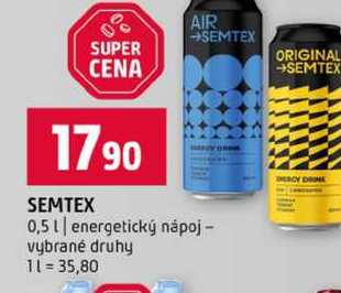 SEMTEX 0,5l energetický nápoj vybrané druhy