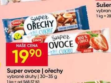 Emco Tyčinka Super 35g, vybrané druhy