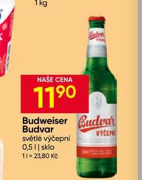Budweiser Budvar Světlé výčepní pivo 0,5l