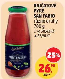 RAJČATOVÉ PYRÉ SAN FABIO různé druhy, 700 g