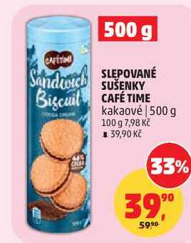 SLEPOVANÉ SUŠENKY CAFÉ TIME kakaové, 500 g