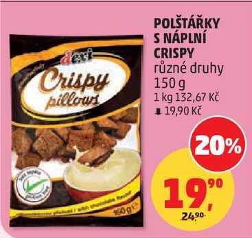 POLŠTÁŘKY S NÁPLNÍ CRISPY různé druhy, 150 g  