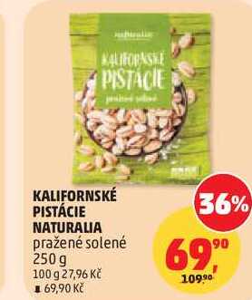 KALIFORNSKÉ PISTÁCIE NATURALIA pražené solené, 250 g
