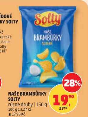 NAŠE BRAMBŮRKY SOLTY různé druhy, 150 g 