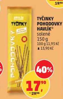 TYČINKY POHODOVKY HAVLÍK solené, 150 g 