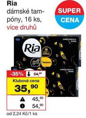 Ria dámské tampóny, 16 ks