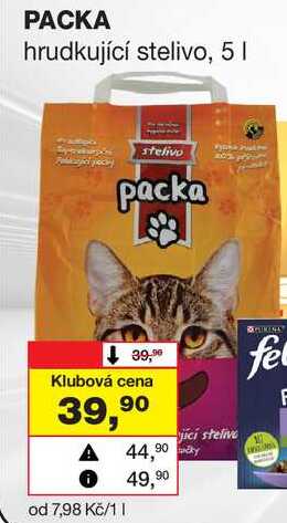 PACKA hrudkující stelivo, 5 l
