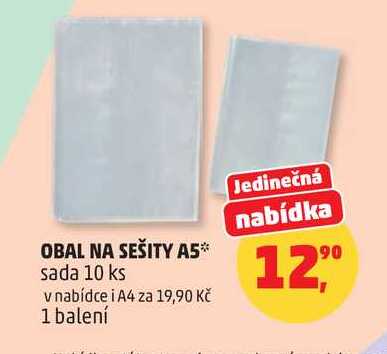 OBAL NA SEŠITY A5 sada 10 ks